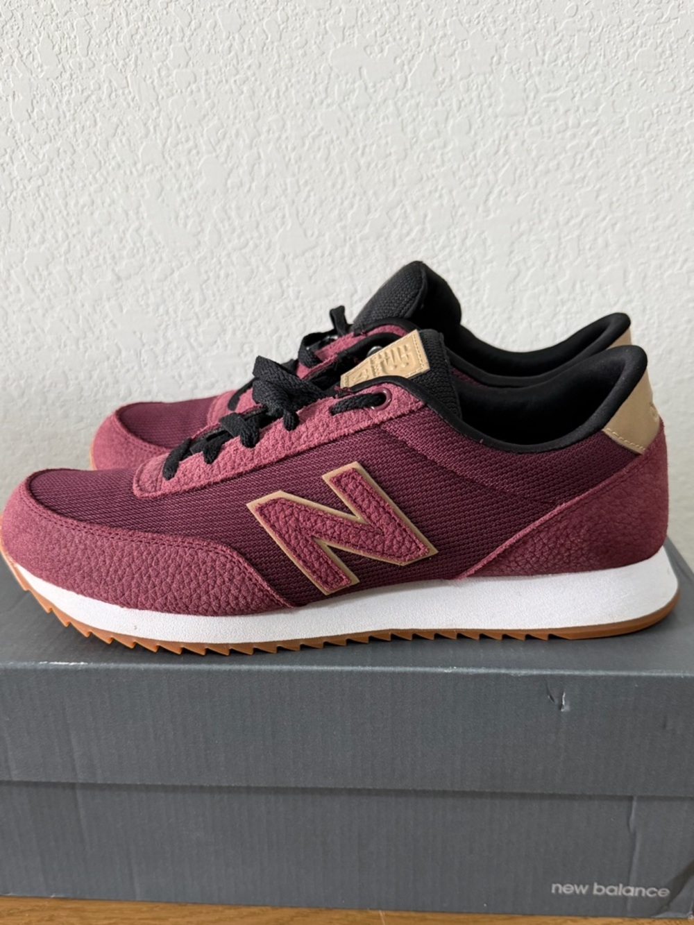 New Balance NB501 (MZ501TLA) Burgundy Suede with Gum Soles
